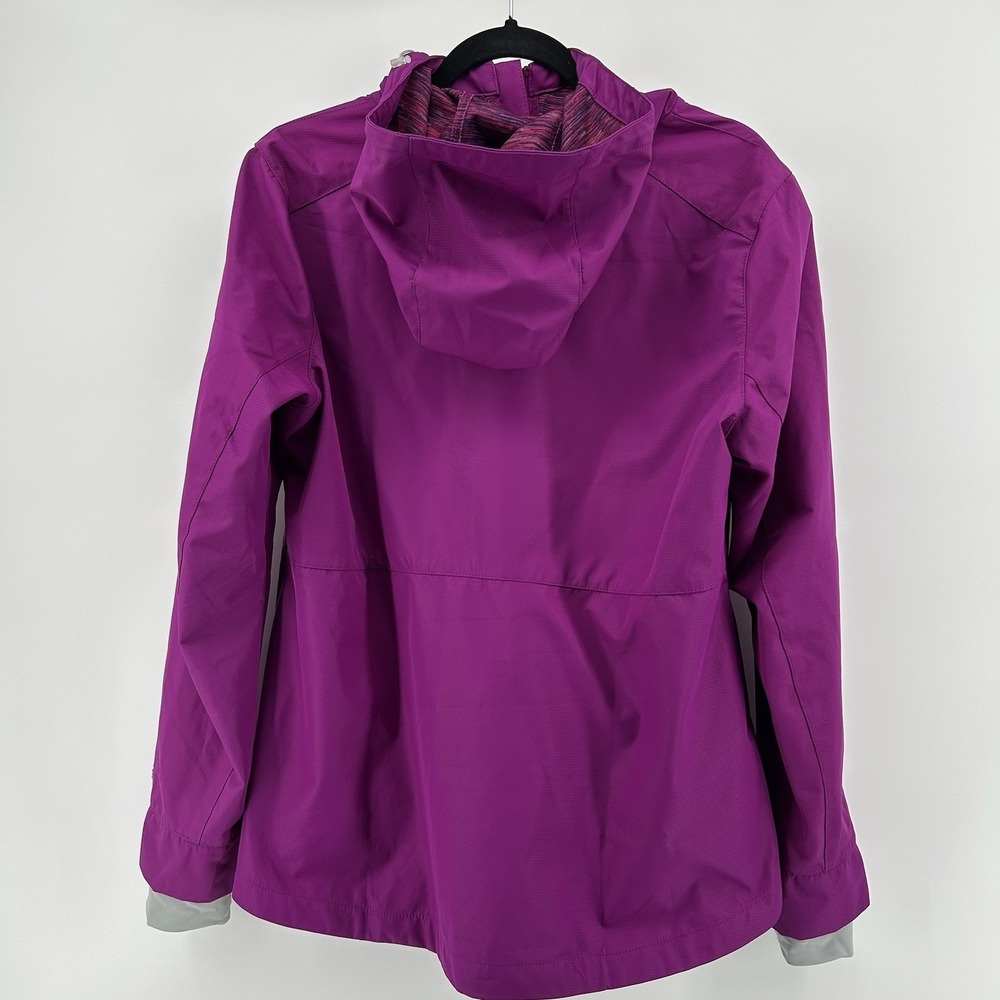 Performance Windbreaker Full Zip Rain Jacket Purple Womens Large Gorpcore Winter - Picture 4 of 9